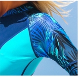 Bộ bơi nữ dài liền, quần ngắn Sbart F8075- màu xanh