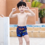 Quần bơi bé trai xanh than, cá mập cam vàng -2455