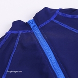 Bộ bơi tím than cộc hình cá voi, kèm mũ che gáy