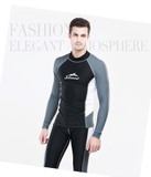 Áo bơi dài nam,đen, tay ghi, Sbart 711A