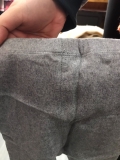 Quần nỉ xám, gấu kẻ, ChongChong, C392