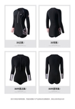 Bộ bơi nữ 361 đen dài liền kéo khoá, quần ngắn, tay hồng (SLY221207)