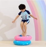 Bộ bơi bé trai cộc rời xanh kẻ Shark Area 361 (SLY195032)