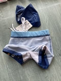 Quần bơi bé trai, màu xanh hình cá mập