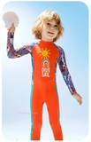 Bộ bơi bé trai dài liền, màu cam, hình mặt trời, Dive&Sail M153189K