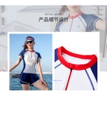 Bộ ơi nữ cộc trắng quần xanh, vải chống nắng, 361 hàng chính hãng.