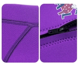 Bộ bơi giữ nhiệt bé gái cộc liền, tím dâu, vải dày 2.5mm, Dive&Sail