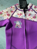 Bộ bơi giữ nhiệt bé gái cộc liền, tím dâu, vải dày 2.5mm, Dive&Sail