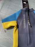 Bộ bơi giữ nhiệt bé trai, màu xanh vàng, cộc liền, vải dày 2.5mm, Dive&Sail M153618K/2