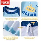 Bộ bơi bé trai cộc xanh, hình thuyền Ocean Yuke