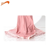 Bộ bơi hồng cộc liền, tay trắng, quần 2 lớp, vải cao cấp chống nắng