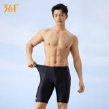 Quần bơi nam, đen dáng lửng, hoạ tiết bên hông, hãng 361