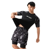 Bộ bơi nam cộc, màu đen, Beyond, 361, quần 2 lớp