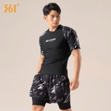 Bộ bơi nam cộc, màu đen, Beyond, 361, quần 2 lớp