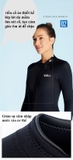 Bộ bơi giữ nhiệt nữ, màu đen, dáng liền, khoá chéo trước, vải dày 1.5mm, DS D130210-EU
