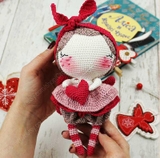 Set len búp bê Valentine ngọt ngào