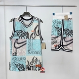 Bộ Quần Áo Thể Thao Nam Nike Màu Xanh Chính Hãng - Nike Basketball - HF6141-418/HF6151-418
