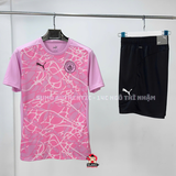 Bộ Thể Thao Nam Chính Hãng Màu Hồng - Camisa Pré-Jogo Manchester City Masculina - 777578-25