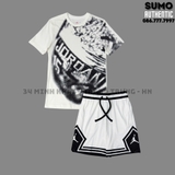 Bộ Quần Áo Thể Thao Nam Nike chính Hãng Màu Trắng - Jordan Flight MVP - HJ2332-133