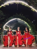 Trang phục múa flamenco màu đỏ