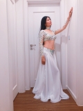 Váy belly dance màu trắng