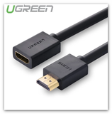 Dây nối dài HDMI 1.4 thuần đồng 19+1 Dài 1M UGREEN HD107 10141 (Đen)