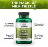 VIÊN UỐNG HỖ TRỢ THẢI ĐỘC GAN SWANSON MILK THISTLE 500MG HỘP 100 VIÊN