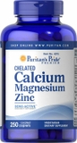 Viên uống bổ sung Canxi Puritan's Pride Chelated Calcium Magnesium Zinc 250 viên