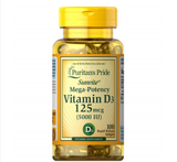 Puritan's Pride Viên Uống Tăng Cường Hấp Thu Canxi Vitamin D3 100 Viên