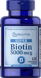 VIÊN UỐNG PURITAN'S PRIDE - SUPER BIOTIN 5000MCG 120 VIÊN