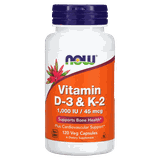 VIÊN UỐNG HỖ TRỢ XƯƠNG VITAMIN D-3 & K-2 1000 IU/45MCG - NOW 120 VIÊN