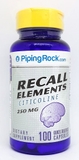 Viên uống tăng cường tuần hoàn não Piping Rock Recall Elements Citicoline 60 viên