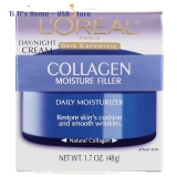 L'Oreal, kem dưỡng và tái tạo da bị lão hóa bổ sung collagen dùng cho ban ngày và đêm, hộp 48 gam