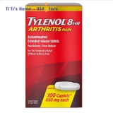 Tylenol, viên uống Tylenol 8 hour Arthritis, giảm đau khớp 8 giờ với Acetaminophen, 650 mg