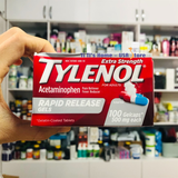 Tylenol, viên uống Tylenol Extra Strength Acetaminophen giảm đau & giảm sốt, 500 mg