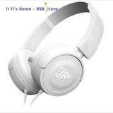 JBL, tai nghe T450 Wired On-Ear Lightweight Foldable Headphones có Mic, màu trắng