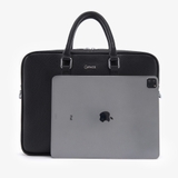 Túi xách nam đi công tác da bò Mill GCE27 Màu Đen