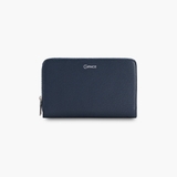 Ví cầm tay nam Gence 2 khoá da bò Taiga xanh HT20