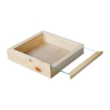 Hộp gỗ nắp trượt kiếng 15x15cm màu natural