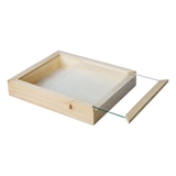 Hộp gỗ nắp trượt kiếng 20x25cm màu natural