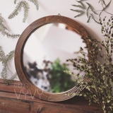 Khung gương gỗ thông tròn Vintage 4.5cm