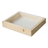 Hộp gỗ nắp trượt kiếng 20x25cm màu natural