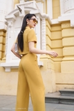 (3 màu) Áo vest dáng ngắn đính khuy Elegant