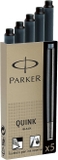 Hộp 5 ống mực bút máy cao cấp Quink Parker - Đen