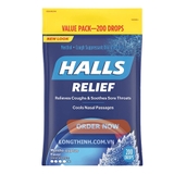 Kẹo ngậm Halls Relief bạc hà 200 viên
