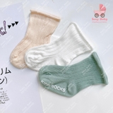 Set tất nỉ trơn cao cổ Kidsocks