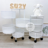 Kệ sắt tròn xoay 360 độ đa năng