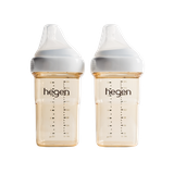 Bộ 2 bình sữa Hegen 240ml cổ trắng (set)
