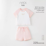 BCCV áo trắng phối quần hồng in giữa ngực 2Y-5Y