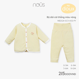 Bộ dài cài thẳng màu vàng 0M-9M